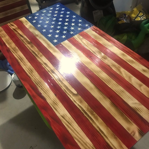 Custome wood American flag